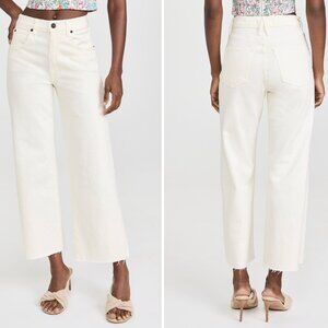 SLVRLAKE Grace Crop Jeans, Cream, NWOT, Size 28